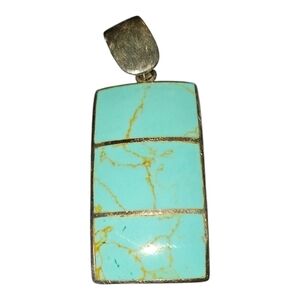 Turquoise and Silver Pendant